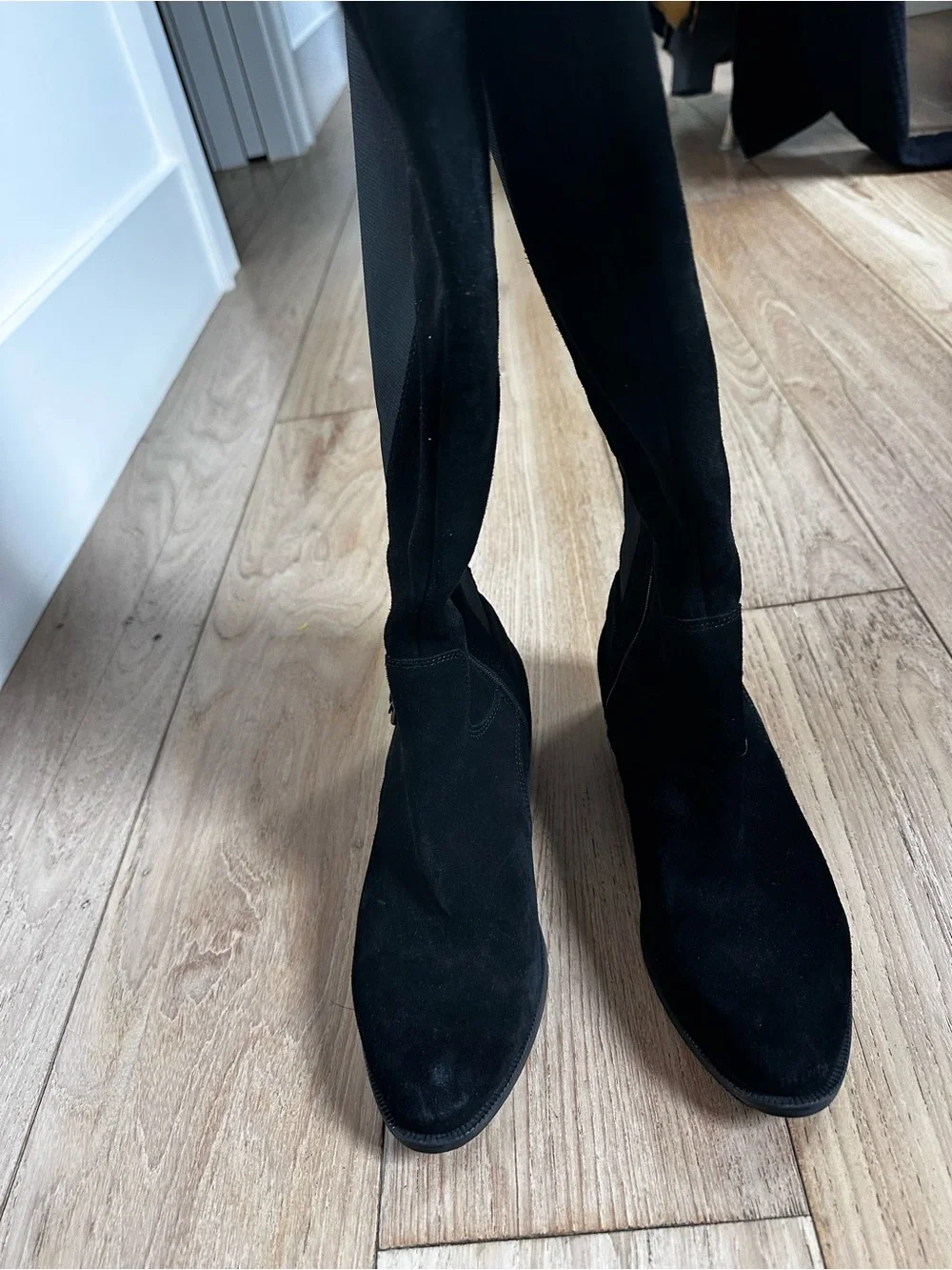 La Canadienne Samia Waterproof Black Suede Riding Boots
